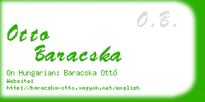 otto baracska business card